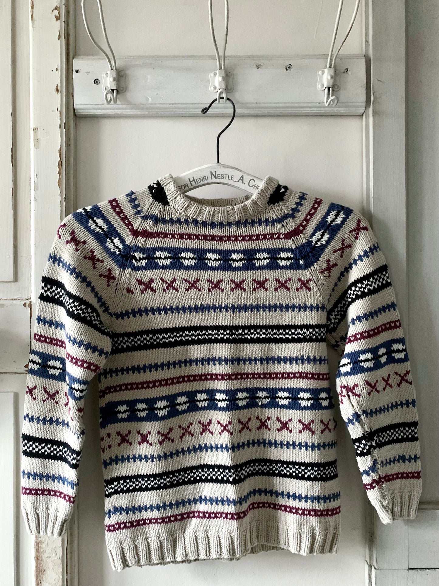 Sweater, Vintage, Mønster, Str 10 år