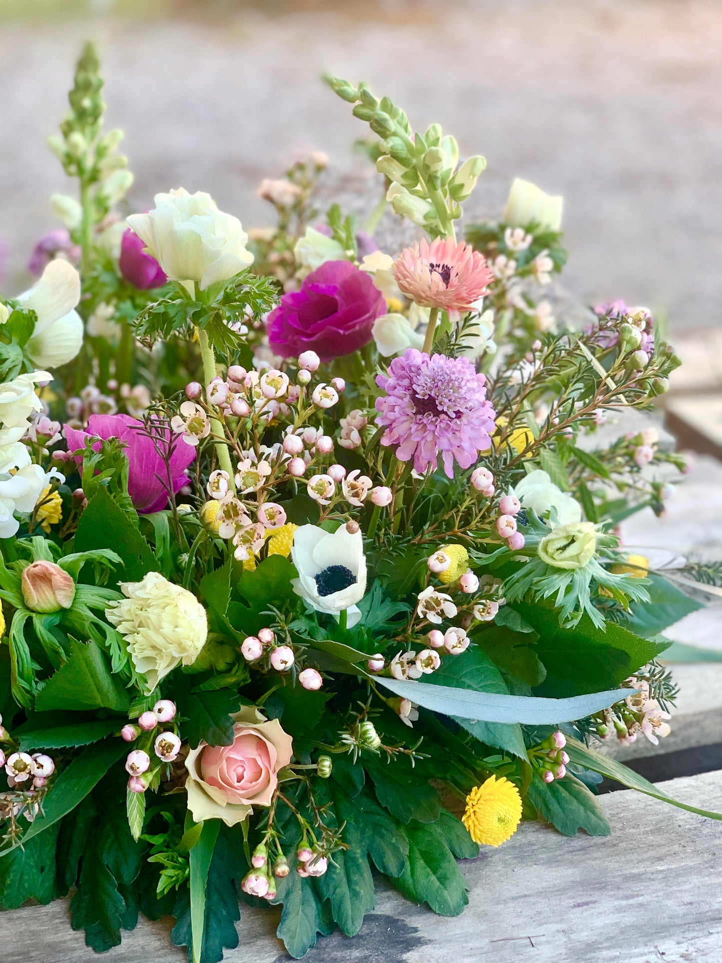 Rundpyntet krans, Farverig blomstereng, Lille